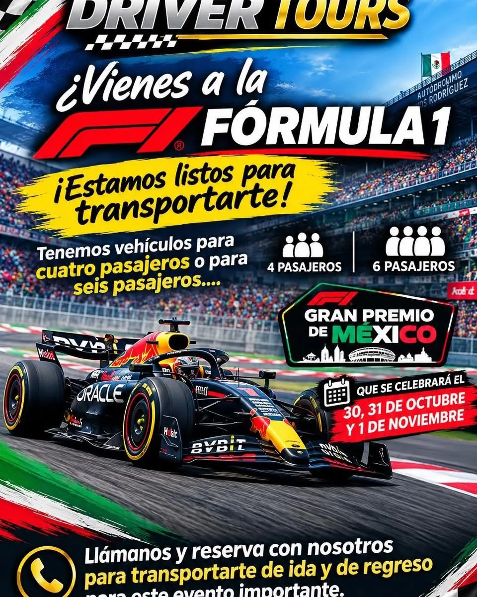Promoción transporte a evento Fórmula 1